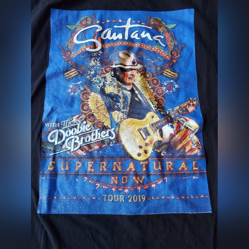 Carlos Santana Supernatural Concert Tour Tee with Doobie Brothers 2019 2XL